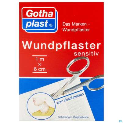 Sie sehen eine Packung Wundpflaster Sensitiv 1mx 6cm 1st, Produktbild: 01 Wundpflaster Sensitiv 1mx 6cm 1st, A-Nr.: 2418382 - 01