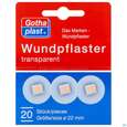 Sie sehen eine Packung Wundpflaster Transparent Rd 2,20cm 20st, Produktbild: 01 Wundpflaster Transparent Rd 2,20cm 20st, A-Nr.: 3550592 - 01