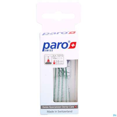 Sie sehen eine Packung Zahnbuersten Paro Isola Buerste 5mm Gruen 10st, Produktbild: 01 Zahnbuersten Paro Isola Buerste 5mm Gruen 10st, A-Nr.: 1112853 - 01