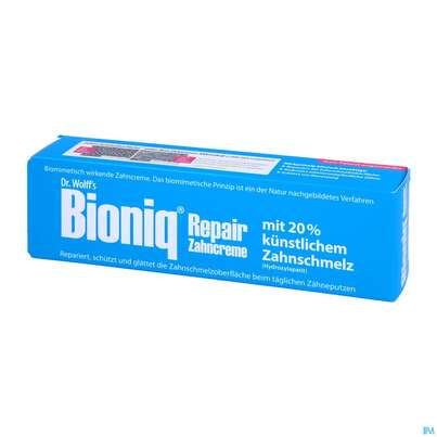 Sie sehen eine Packung Zahncreme Bioniq Repair 75ml, Produktbild: 02 Zahncreme Bioniq Repair 75ml, A-Nr.: 5445095 - 02