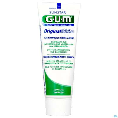 Sie sehen eine Packung Zahnpaste Gum Original White 1745 75ml, Produktbild: 01 Zahnpaste Gum Original White 1745 75ml, A-Nr.: 3115749 - 01